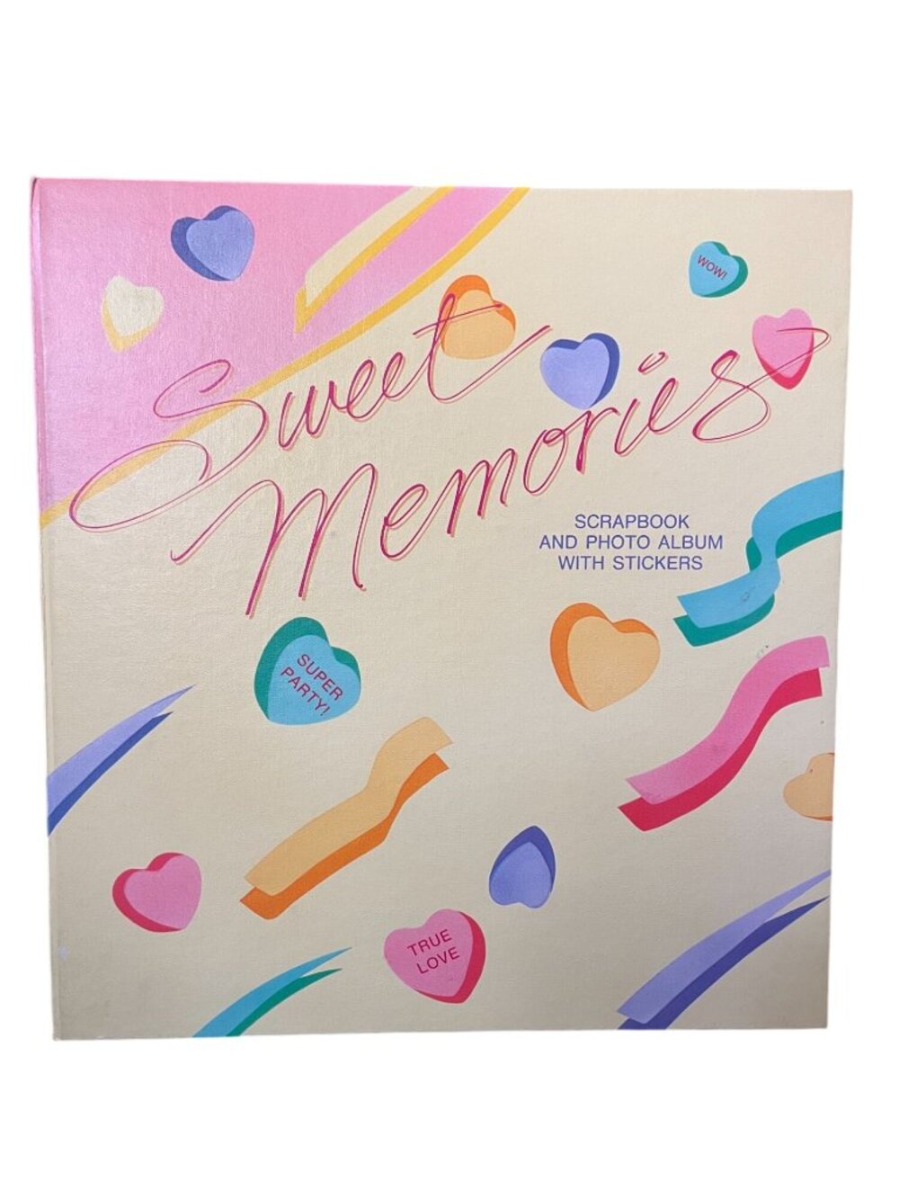 1984 Hallmark Vintage Sweet Memories Scrapbook Photo Album Binder Heart Stickers
